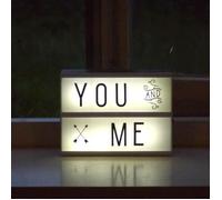 LIGHTBOX A5 - Boite lumineuse LED Noir & Blanc + 85 lettres et symboles H15cm