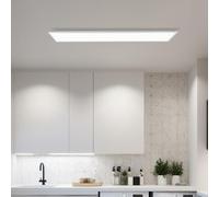 Lightbox Basic LED panneau à monter | 120 x 30 cm | panneau intemporel pour mur et plafond avec cadre blanc & couleur de lumière blanc neutre (4000 K) | 4600 lm | pour chaque pièce | en