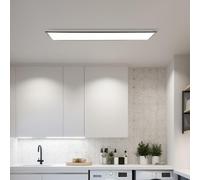 Lightbox Basic LED panneau à monter | 120 x 30 cm | panneau intemporel pour mur & plafond avec cadre noir & couleur de lumière blanc neutre (4000 K) | 4600 lm | pour chaque pièce | en