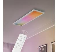 Lightbox Basic LED panneau en saillie | 80 x 20 cm | dimmable par télécommande | panneau mural et de plafond avec LED numérique Frontlight-RGB & CCT (3000-6500 K) | 2100 lm | en aluminium/plastique |