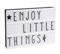 Lightbox boîte lumineuse à messages A4 30x22x5cm Blanc