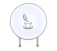 Lightbox Boîte lumineuse LED ronde double face - Étanche IP67 et durée de vie de 50 000 h efficacité énergétique E 10 W - Idéal pour les magasins, cafés et magasins de détail - Diamètre 50
