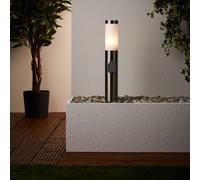 Lightbox Borne d'éclairage pour l'extérieur - 50 cm de hauteur - Borne d'éclairage avec prise électrique & protection contre la pluie blanc mat - comme éclairage de chemin - douille E27, max. 40 W -