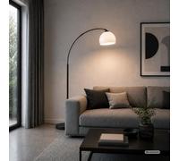 Lightbox lampe à arc | 1,66 m de hauteur, Ø 27 cm | lampadaire décoratif | höhenverstellbare Bogenleuchte, Ø27 cm, Fußschalter