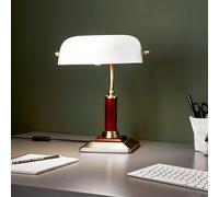 Lightbox lampe de banquier avec tête pivotante & interrupteur à bascule | | Lampe de bureau avec tête pivotante et interrupteur - métal/bois