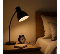 Lightbox Lampe de bureau, douille E14, convient aux ampoules LED, max. 20 | Lampe de bureau E14, 43 cm, métal, noir, max. 20 W
