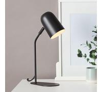 Lightbox lampe de bureau rétro avec tête pivotante & interrupteur à bascule - en velours noir - lampe de bureau ajustable pour le bureau - 38 x 10 x 22 cm - E14, max. 25 W - en métal