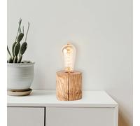 Lightbox Lampe de table - 10 x 10 cm - lampe de table de style naturel avec interrupteur - douille E27 - max. 25 W - en bois - en pin teinté