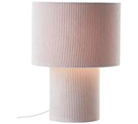 Lightbox lampe de table | Lampe rétro en tissu velours côtelé vintage en beige/vieux rose | Lampe de table des années 70 avec douille E27 LED | Petite lampe décorative pour le salon ou le bureau