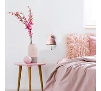Lightbox Lampe murale rose - lampe murale moderne avec interrupteur à tirette - 1 x E14 max. 28W - et tête pivotante - en métal - en rose - 13 x 13 cm