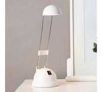 Lightbox LED lampe de bureau avec lumière blanche chaude - lampe de table orientable avec interrupteur à bascule - lampe de chevet blanche avec 650 lumens et 2700 kelvins - 45 cm de hauteur - réglable