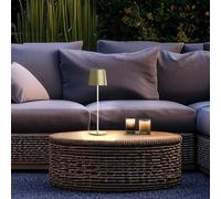 Lightbox LED lampe de table pour intérieur & extérieur | 37 cm / 23 cm de | lampe de table LED mobile d'extérieur, 37cm, 310lm, variateur tactile, USB, doré