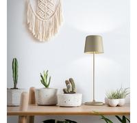 Lightbox LED lampe de table pour intérieur & extérieur | 37 cm / 23 cm de | lampe de table LED mobile d'extérieur, 37cm, 310lm, variateur tactile, USB, cappuccino
