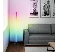 Lightbox LED RGB Lampadaire | 150 cm de hauteur | Lampadaire à intensité variable avec capteur de musique & télécommande & lumière frontale RGB | max. 125 lm | LED intégrée | en aluminium/plastique en
