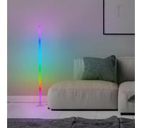 Lightbox LED RGB Lampadaire | 150 cm de hauteur | Lampadaire à intensité variable avec capteur de musique & télécommande & lumière frontale RGB | max. 125 lm | LED intégrée | en aluminium/plastique
