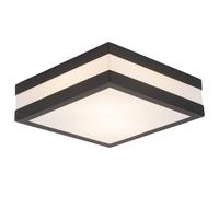 Lightbox Outdoor Plafonnier | 9 x 29 cm | Applique murale & plafonnier d'extérieur à 2 flammes | pour terrasse ou abri de jardin | 2 x douille E27 | en acier inoxydable/plastique en anthracite/blanc