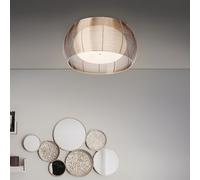 Lightbox plafonnier moderne glamour - plafonnier chic - 26 cm de hauteur - Ø 50 cm - 2 x E27 douille - max. 30 W - en métal/verre en bronze/chrome