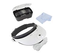 Lightcraft LC1766 Serre-tête loupe LED Pro avec grossissement bi-plaque, Blanc