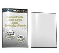 LightDims Feuilles de gradation / adoucissantes White Dims pour lampes LED, plafonniers, appareils électroniques et électroménagers. Diminue 15-30 % de la lumière, 20,3 x 25,4 cm Taille extra large