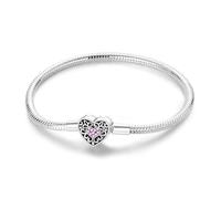LIGHTDOG 925 Argent Chaîne Serpent Bracelet pour Pandora Convient pour Charms Européens Bracelet Perles Cadeau pour les Femmes