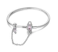 LIGHTDOG 925 Argent Chaîne Serpent Bracelet pour Pandora Convient pour Charms Européens Bracelet Perles Cadeau pour les Femmes