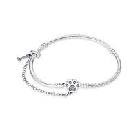 LIGHTDOG 925 Argent Chaîne Serpent Bracelet pour Pandora Convient pour Charms Européens Bracelet Perles Cadeau pour les Femmes