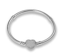 LIGHTDOG 925 Argent Chaîne Serpent Bracelet pour Pandora Convient pour Charms Européens Bracelet Perles Cadeau pour les Femmes