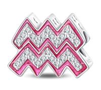 LIGHTDOG 925 Argent Sterling Bracelet Charms 12 Signes du Zodiaque Charms Pour Bracelets Européens et Colliers de Bracelets Pandora Cadeaux pour Femmes