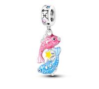 LIGHTDOG 925 Argent Sterling Bracelet Charms 12 Signes du Zodiaque Charms Pour Bracelets Européens et Colliers de Bracelets Pandora Cadeaux pour Femmes