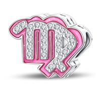 LIGHTDOG 925 Argent Sterling Bracelet Charms 12 Signes du Zodiaque Charms Pour Bracelets Européens et Colliers de Bracelets Pandora Cadeaux pour Femmes