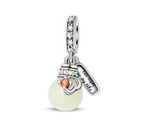 LIGHTDOG 925 Charms Bracelets Femme Argent Charm Oktoberfest Pendentif pour Pandora Charms et Europe Bracelets Femme Perles Pendentif Citrouille Halloween