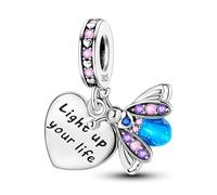 LIGHTDOG 925 Charms en argent pour bracelets, compatibles avec les bracelets européens et adaptés aux bracelets Pandora Charm pour les femmes filles