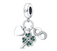 LIGHTDOG Bracelet à breloques en argent sterling 925 avec perles en forme de fleur, compatible avec les bracelets européens Pandora Cadeau pour femme, Argent sterling