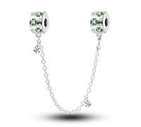 LIGHTDOG Chaîne de Sécurité en Argent 925 Charm Love Lock Chain Ladies Gift pour Bracelets Européens et Bracelets Pandora