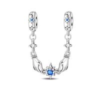LIGHTDOG Chaîne de Sécurité en Argent 925 Charm Love Lock Chain Ladies Gift pour Bracelets Européens et Bracelets Pandora