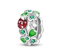 LIGHTDOG Femmes Charms 925 Charms en argent sterling avec des perles de fleurs,Compatible avec les charms européens pour les femmes filles bracelets Pandora