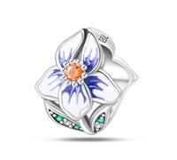 LIGHTDOG Femmes Charms 925 Charms en argent sterling avec des perles de fleurs,Compatible avec les charms européens pour les femmes filles bracelets Pandora