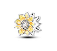 LIGHTDOG Femmes Charms 925 Charms en argent sterling avec des perles de fleurs,Compatible avec les charms européens pour les femmes filles bracelets Pandora