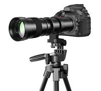 Lightdow 420-800mm f/8.3 Téléobjectif, Objectif Full Frame avec Adaptateur T-Mount, Compatible avec Nikon D850 D810 D780 D750 D500 D7500 D7200 D5600 D3500 D3400 etc | Série D Caméra DSLR