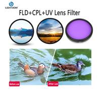 Lightdow-Kit de filtre d'objectif UV pour appareil photo Nikon Cannon,Sony,Pentax,FLD,CPL,49mm,52mm,55mm,58mm,62mm,67mm,72mm,77 mm - Type 72mm