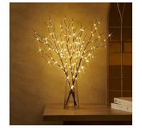 Lighted Branches for Vases, 50led Elegant Glow Birch Branch Decoration Lights By Batteries, for Elegant Indoor Christmas, Romantic Wedding, Lively Party and Fashion Home Decoration(Black-1Set)