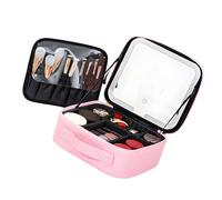 Lighted Cosmetic Organizers with Multiple Layer Storage Waterproof Portable Makeup Bag Lighted Pouches for Women Waterproof PU Pouch