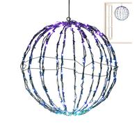Lighted Garden Spheres, Outdoor Globe Lights, Foldable Sphere Display, Stylish Frame Lighted Balls for Halloween, Holiday Decor, Garden, Patio, Yard, Festive Atmosphere Enhancer, Weather-Resistant