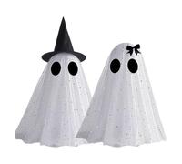 Lighted Ghost Figurines, Halloween Table Decor, Battery Powered Display