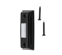 Lighted Iron Doorbell Button Wall Mount Black | Built-in light for night visibility, sturdy iron build, wall mount design, black finish, easy locate