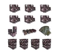 Lighter Creative 20 Pièces Ensemble de Terrain - Kit de Terrain pour Wargames, Battlezone Creation Kit Compatible avec WH40K - Grimspire Foundry