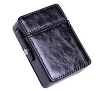 Lighter Pack Holder - Retro PU Leather Case, Stainless Steel Storage | Lightweight Portable Lighter Box with Secure Closure, Men Gift Accessory Husband Boyfriend Travel Use