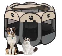 Lighterday Cage de Chiens Portable,Cagede Chien Pliant Cat Stand,Cage deChien en Tissu Oxford ImperméableCage de chatCage,Chien,Lapin(Gris,L,8)