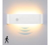 Lightess Applique LED Sensore Movimento Lampada da Parete Bianco Caldo
