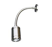 LIGHTEU, Lampe LED Flexible avec interrupteur, Professionnel, 12V, 2.2W, Nickel-200mm, pour les Caravanes, Camping-Cars et Bateaux, Marins, Yachts [Classe énergétique A]